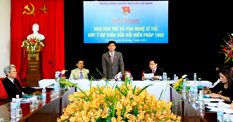 Bí thư T.Ư Đoàn Dương Văn An phát biểu kết thúc hội nghị. Ảnh: Xuân Tùng