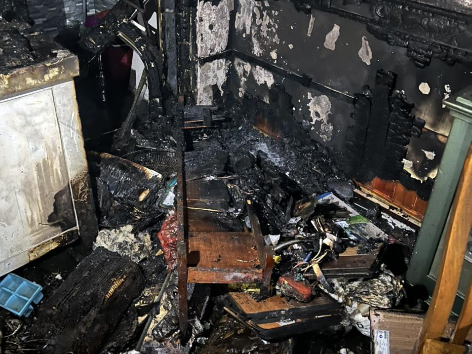 Hiện trường vụ cháy. Hiện trường vụ cháy.