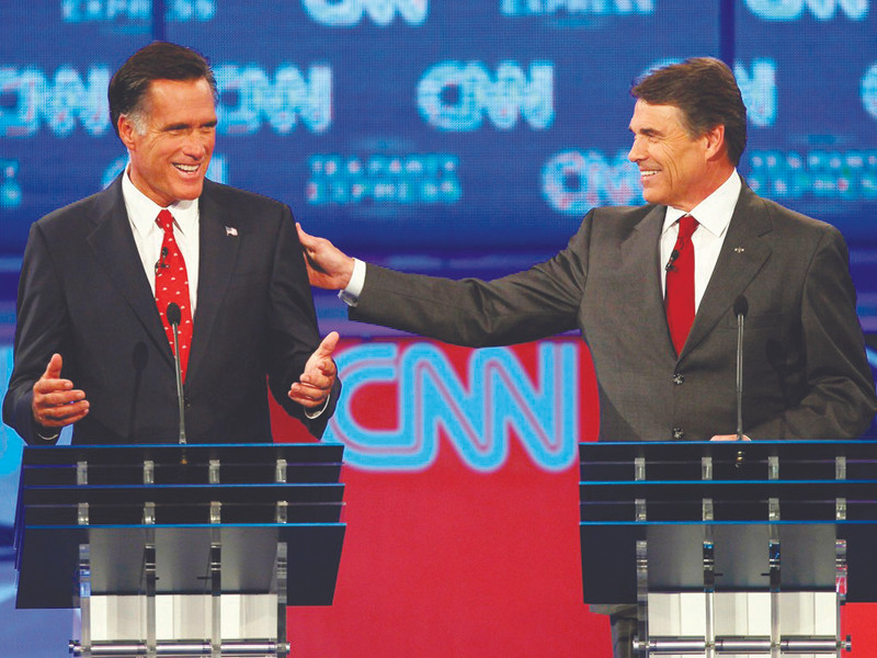 Mitt Romney (trái) ứng viên sáng giá