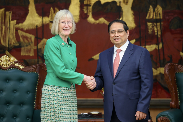 Thủ tướng Phạm Minh Chính tiếp Đại sứ Úc Gillian Bird. Ảnh: VGP Thủ tướng Phạm Minh Chính tiếp Đại sứ Úc Gillian Bird. Ảnh: VGP