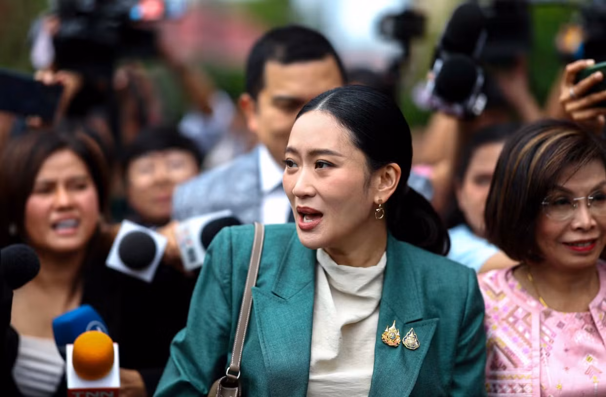 Bà Paetongtarn Shinawatra bị đình chỉ chức vụ Thủ tướng Thái Lan. (Ảnh: The Nation)