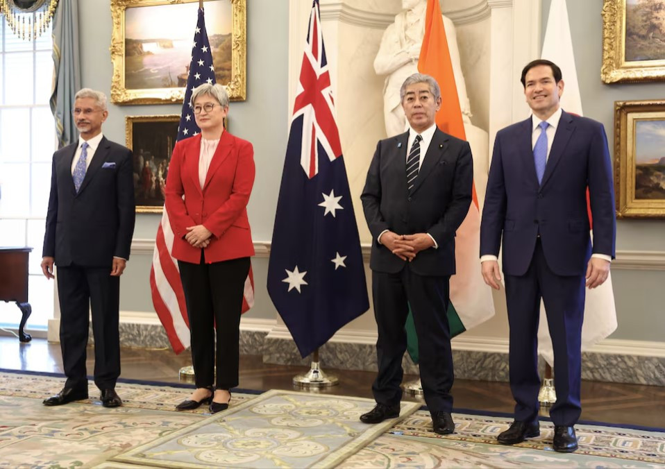 Các ngoại trưởng Bộ tứ họp tại Washington ngày 1/7. (Ảnh: Reuters) Các ngoại trưởng Bộ tứ họp tại Washington ngày 1/7. (Ảnh: Reuters)