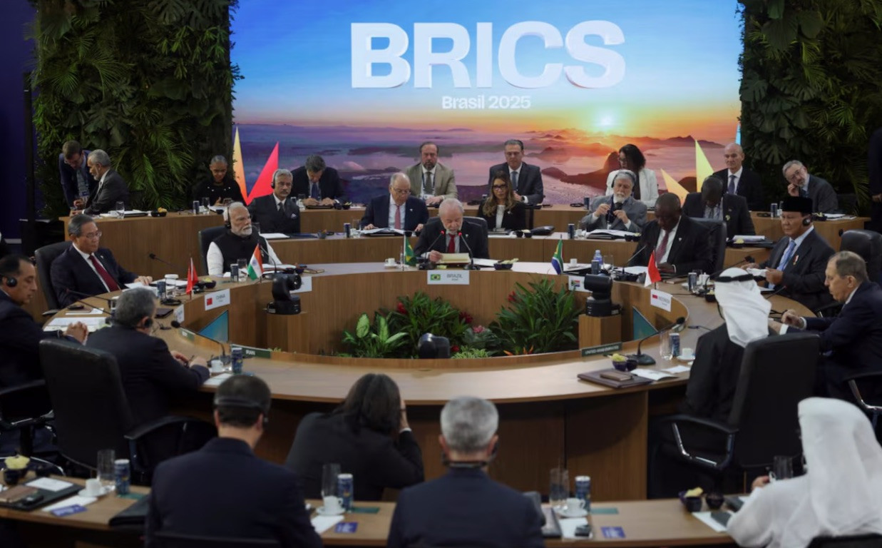 Các lãnh đạo dự hội nghị thượng đỉnh BRICS tại Brazil. (Ảnh: Reuters) Các lãnh đạo dự hội nghị thượng đỉnh BRICS tại Brazil. (Ảnh: Reuters)