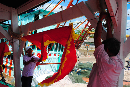 Thị trấn Sông Đốc vào lễ Nghinh Ông