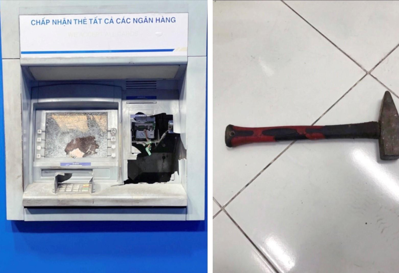 Trước đó, cuối năm ngoái cũng trên địa bàn TX Bến Cát, một cây ATM bị đập phá Trước đó, cuối năm ngoái cũng trên địa bàn TX Bến Cát, một cây ATM bị đập phá