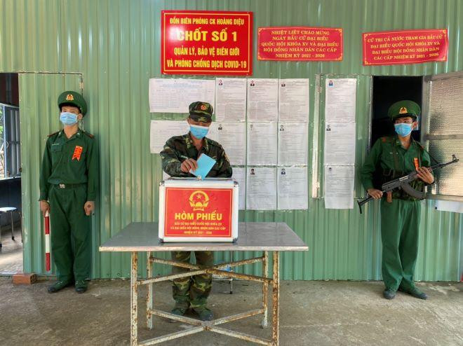 Công tác an ninh điểm bỏ phiếu được đảm bảo