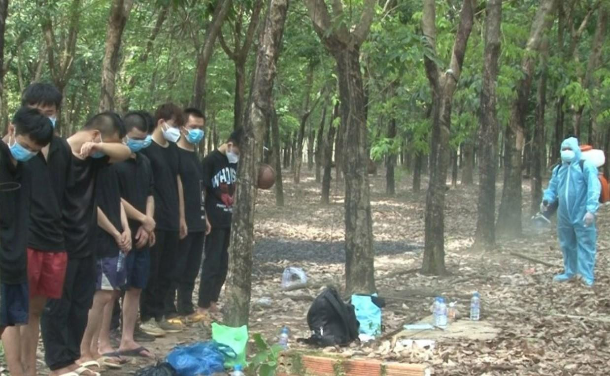 Nhóm 9 người Trung Quốc bị phát hiện bắt giữ trước khi tìm đường nhập cảnh trái phép qua Campuchia ngày 26/4