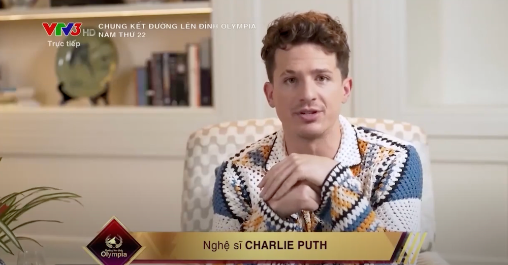Charlie Puth xuất hiện trên chương trình &quot;Đường Lên Đỉnh Olympia&quot;.