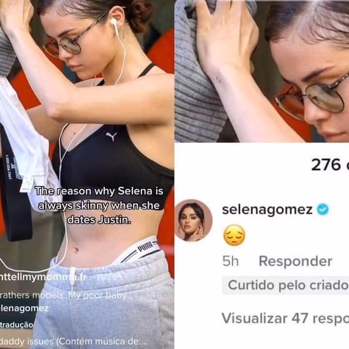Selena Gomez thả icon buồn trong phần bình luận của clip TikTok đang gây bão.