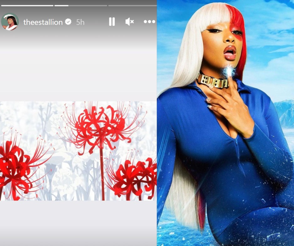 Megan Thee Stallion cũng bắt trend "bỉ ngạn đỏ" luôn rồi. Megan Thee Stallion cũng bắt trend "bỉ ngạn đỏ" luôn rồi.