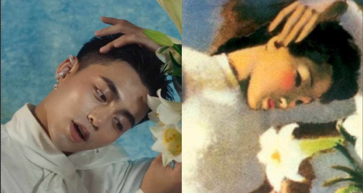 MONO tái hiện lại bức tranh "Thiếu nữ bên hoa huệ" của cố họa sĩ Tô Ngọc Vân.