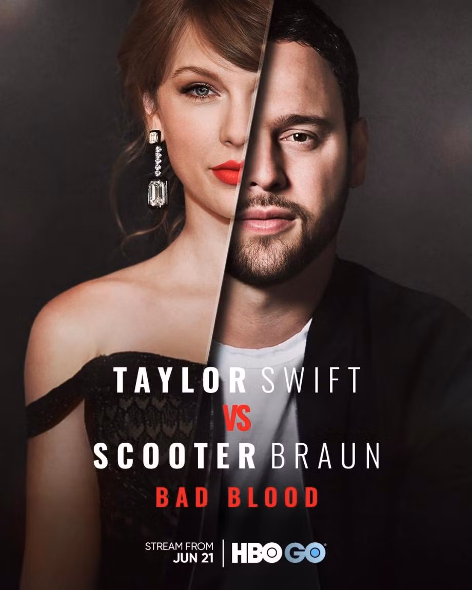 Cuộc chiến tranh chấp bản quyền âm nhạc giữa Taylor Swift và Scooter Braun được dựng thành phim tài liệu. Cuộc chiến tranh chấp bản quyền âm nhạc giữa Taylor Swift và Scooter Braun được dựng thành phim tài liệu.
