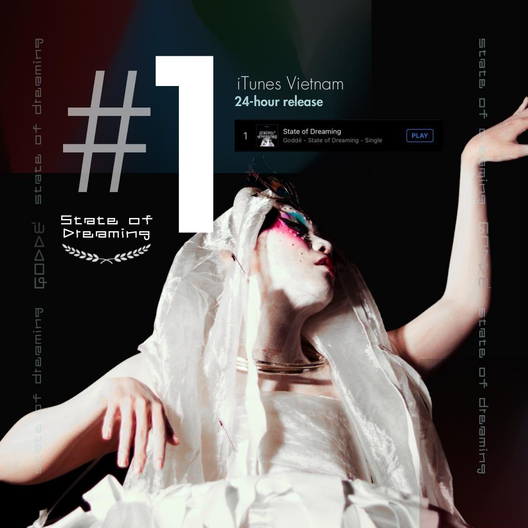 Ca khúc debut State of Dreaming của Goddé đạt No.1 iTunes Việt Nam.