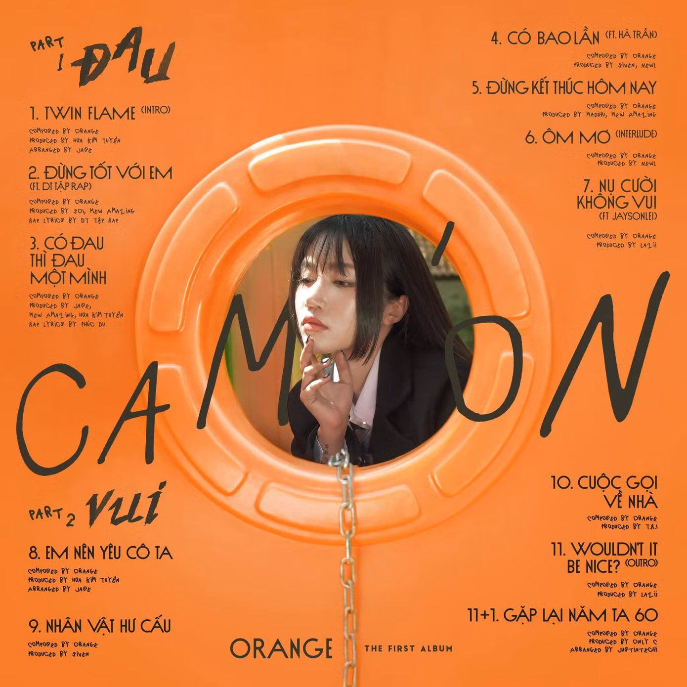 Album của Orange gồm 12 bài hát, kết hợp với Mew Amazing, Hứa Kim Tuyền, Only C.