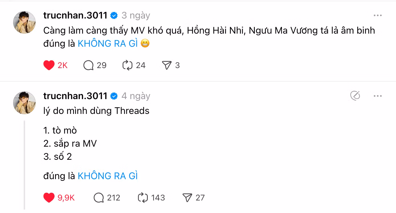 Trúc Nhân lộ rõ "tâm cơ" khi gia nhập Threads.