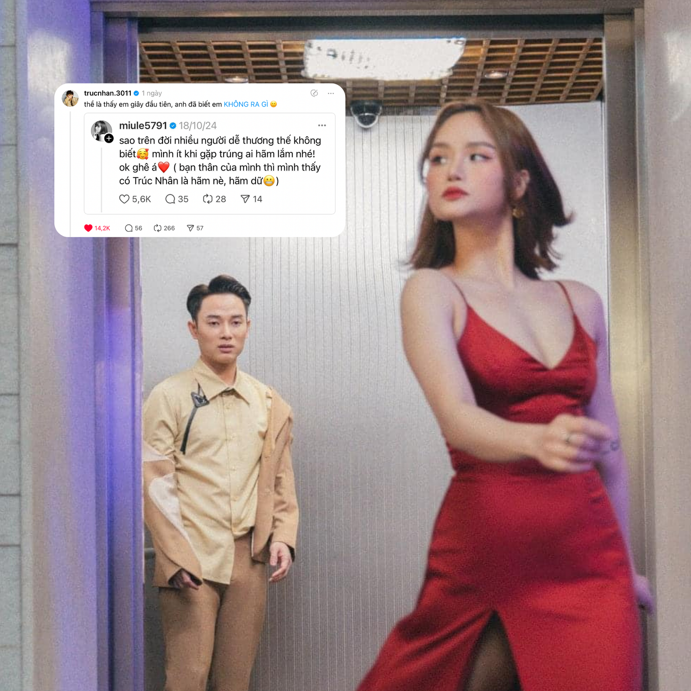 Màn tương tác hài hước giữa cặp bạn thân Trúc Nhân và Miu Lê. Màn tương tác hài hước giữa cặp bạn thân Trúc Nhân và Miu Lê.