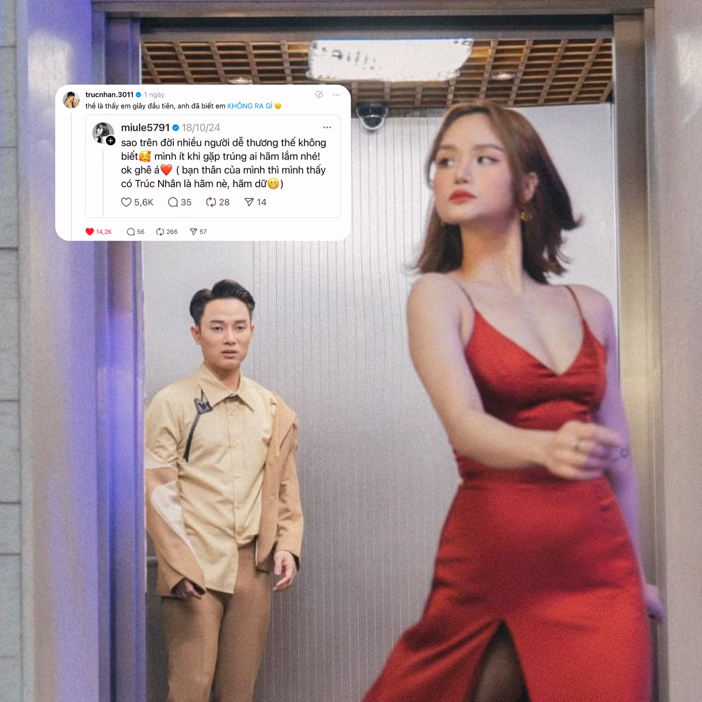 Màn tương tác hài hước giữa cặp bạn thân Trúc Nhân và Miu Lê.