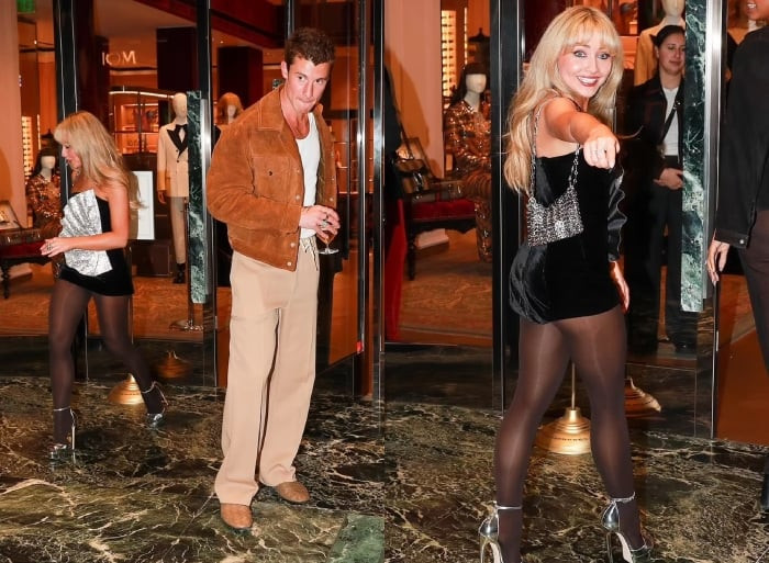 Shawn Mendes và Sabrina Carpenter né tránh máy ảnh tại buổi ra mắt album của Miley Cyrus. Shawn Mendes và Sabrina Carpenter né tránh máy ảnh tại buổi ra mắt album của Miley Cyrus.