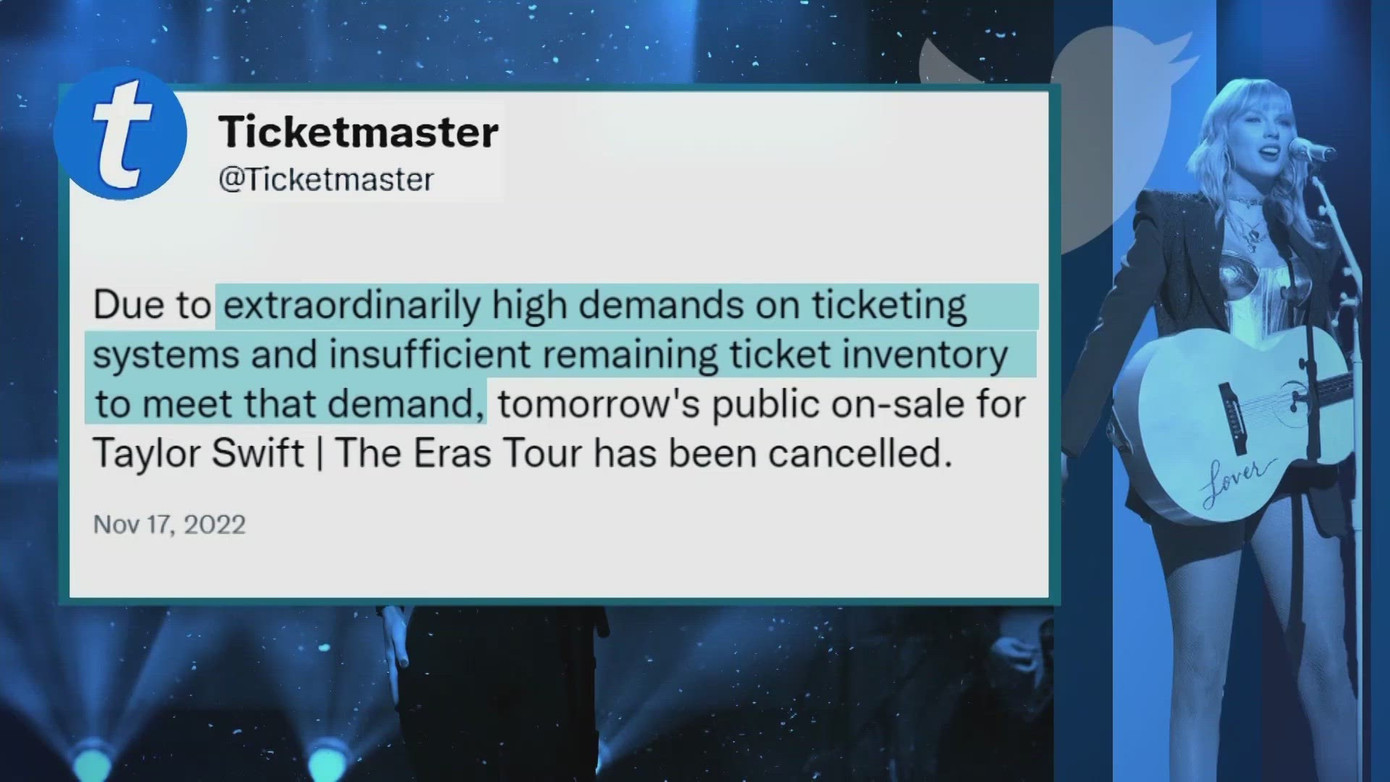 Trang bán vé Ticketmaster phải lùi ngày bán vé xem The Eras Tour vì tình trạng quá tải.