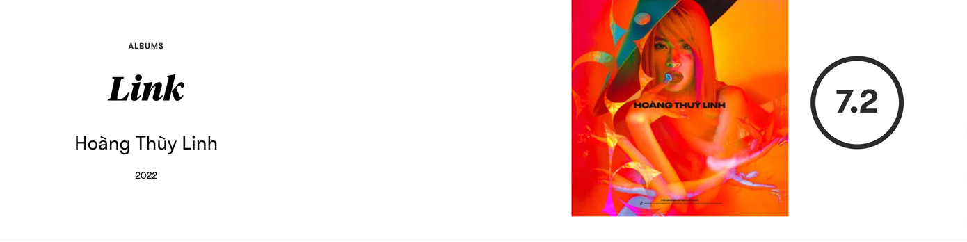 Album LINK xuất hiện trên trang chủ chuyên trang phê bình âm nhạc Pitchfork với điểm số 7,2.