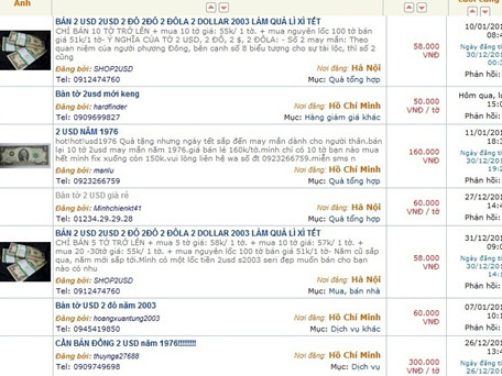 Tờ 2 USD có seri đẹp được nhiều người săn lùng