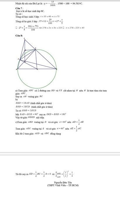 Đáp án nhanh đề thi Toán lớp 10 TPHCM ảnh 5
