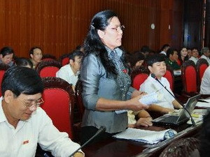 Đại biểu Quốc hội tỉnh Bắc Ninh Nguyễn Thị Thanh Hòa phát biểu ý kiến. Ảnh: Doãn Tấn/TTXVN. Đại biểu Quốc hội tỉnh Bắc Ninh Nguyễn Thị Thanh Hòa phát biểu ý kiến. Ảnh: Doãn Tấn/TTXVN