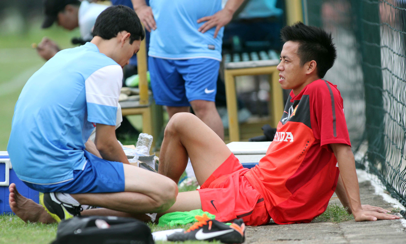 Văn Quyết được bị chấn thương nhẹ và có khả năng vắng mặt ở trận giao hữu gặp Kashima Antler. Ảnh: VSI Văn Quyết được bị chấn thương nhẹ và có khả năng vắng mặt ở trận giao hữu gặp Kashima Antler