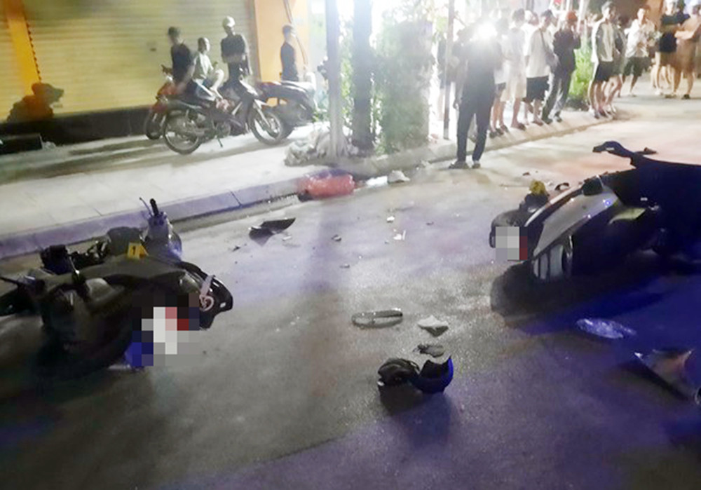 Hiện trường vụ tai nạn.