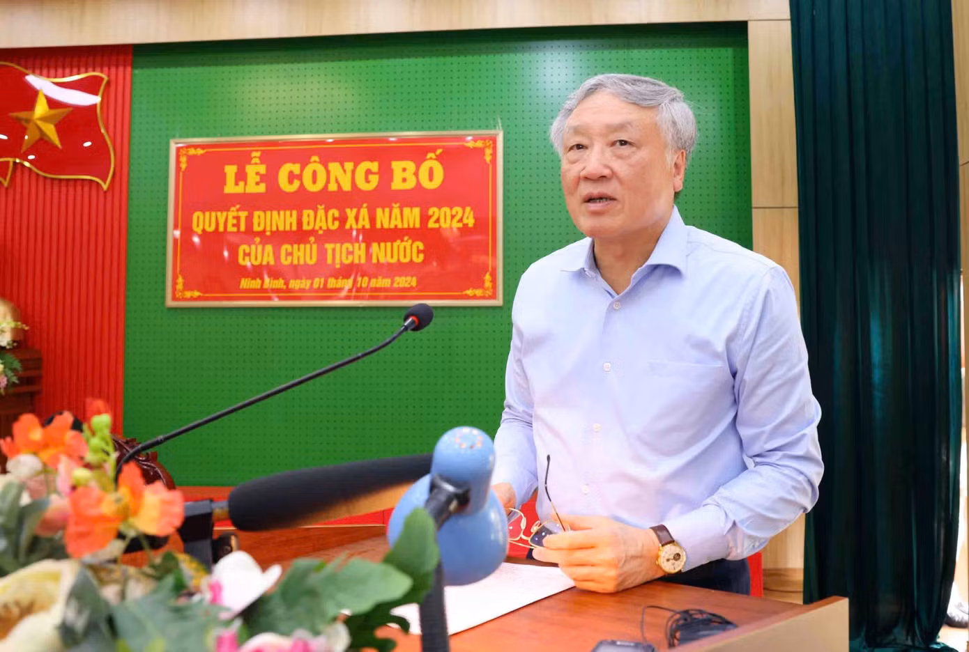 Phó Thủ tướng Thường trực Chính phủ Nguyễn Hòa Bình phát biểu tại buổi lễ. Phó Thủ tướng Thường trực Chính phủ Nguyễn Hòa Bình phát biểu tại buổi lễ.