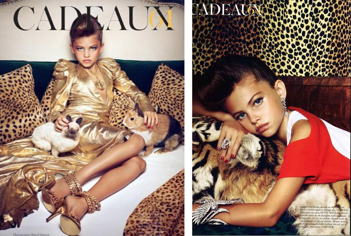 Năm 10 tuổi, Thylane xuất hiện trên tạp chí Vogue Paris với gương mặt trang điểm đậm và trang phục gợi cảm. Bộ ảnh gây tranh cãi dữ dội, thậm chí trong cả các tổ chức xã hội và giới chính trị gia ở Pháp, vì được cho là tình dục hóa trẻ em. Tuy nhiên, mẹ của Thylane lại cho rằng mọi người nghiêm trọng hóa vấn đề. Trong ấn bản này, Vogue Pháp gọi Thylane là &quot;Cô gái đẹp nhất thế giới&quot; và từ đó danh xưng này gắn liền với tên tuổi người mẫu Pháp.