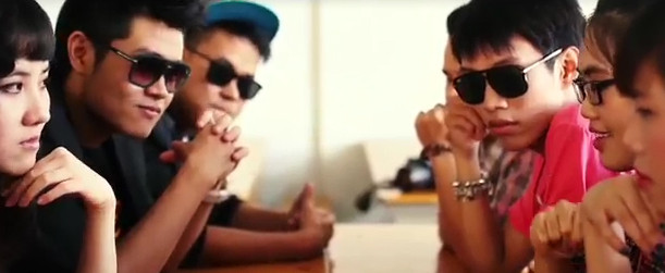 Những hình ảnh ngộ nghĩnh ở trường học được các bạn khéo léo đưa vào clip