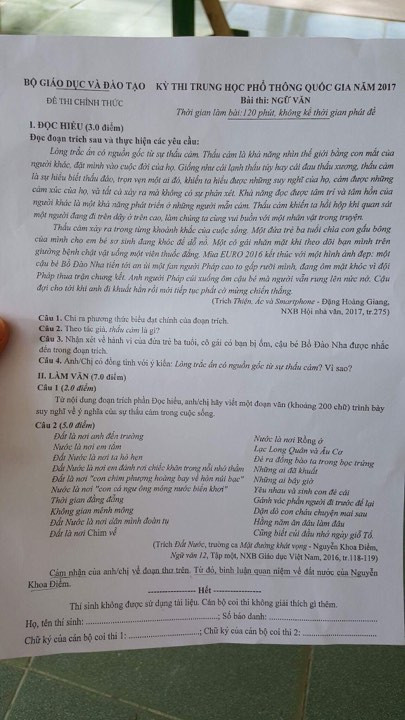 Thi THPT: Đề văn dễ thở, phát hiện thí sinh mang tài liệu vào phòng thi ảnh 2