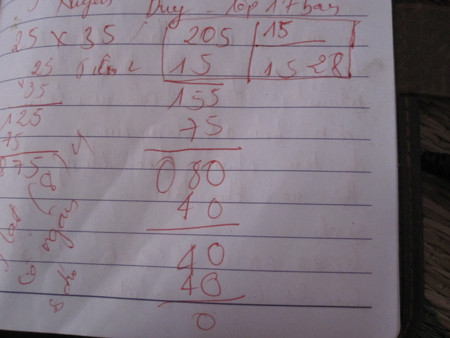 Phép chia của em Y. X.