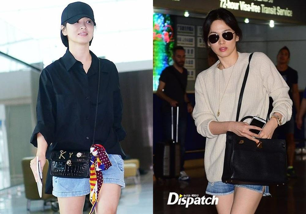 Song Hye Kyo ăn mặc rất đơn giản trong đời thường.