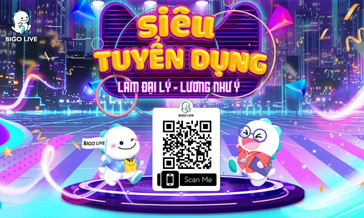 Đăng ký ứng tuyển tại đây hoặc scan mã QR Code để được hướng dẫn thêm về chương trình Siêu Tuyển Dụng tại Bigo Live.