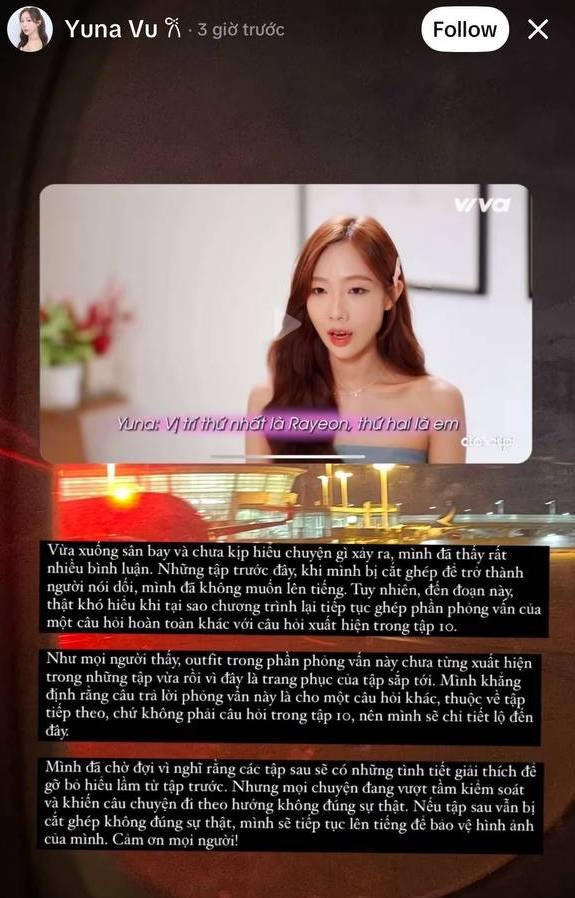 Cô chỉ trích chương trình cắt ghép sai lệch khiến cô bị khán giả chán ghét...