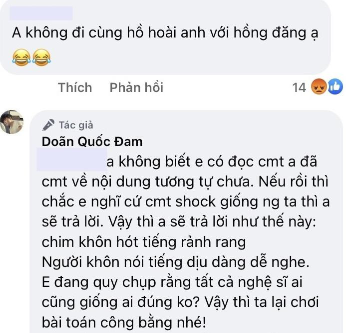 Doãn Quốc Đam bức xúc trước bình luận kém duyên Doãn Quốc Đam bức xúc trước bình luận kém duyên