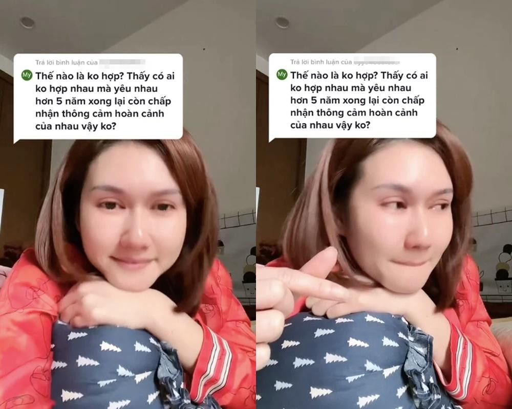 Biểu cảm gây tò mò của Hương Giang khi nhắc đến chuyện tình cảm Biểu cảm gây tò mò của Hương Giang khi nhắc đến chuyện tình cảm