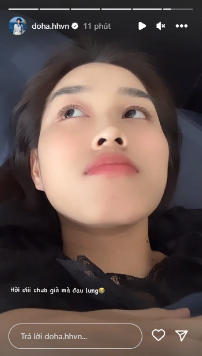 Nàng hậu cũng không giấu chuyện bị đau lưng do công việc quá tải.