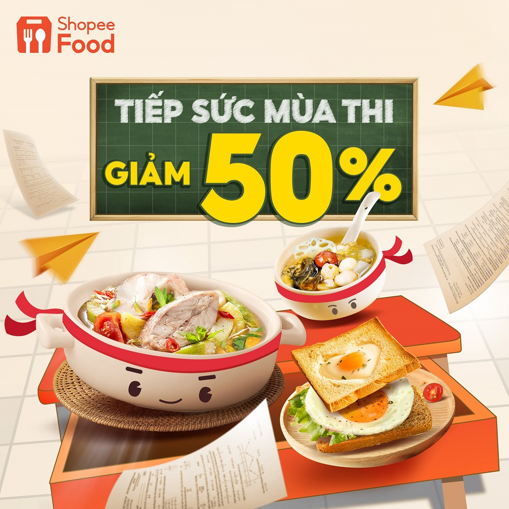 Menu giảm nửa giá từ ShopeeFood, giảm thêm 50% phí vận chuyển cho đơn hàng từ 60.000 đồng, duy nhất trong mùa thi THPT 2023. Menu giảm nửa giá từ ShopeeFood, giảm thêm 50% phí vận chuyển cho đơn hàng từ 60.000 đồng, duy nhất trong mùa thi THPT 2023.
