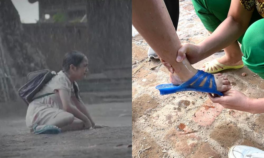 Diệp Anh đã bị trầy xước, trật chân khi đóng các cảnh ngã Diệp Anh đã bị trầy xước, trật chân khi đóng các cảnh ngã