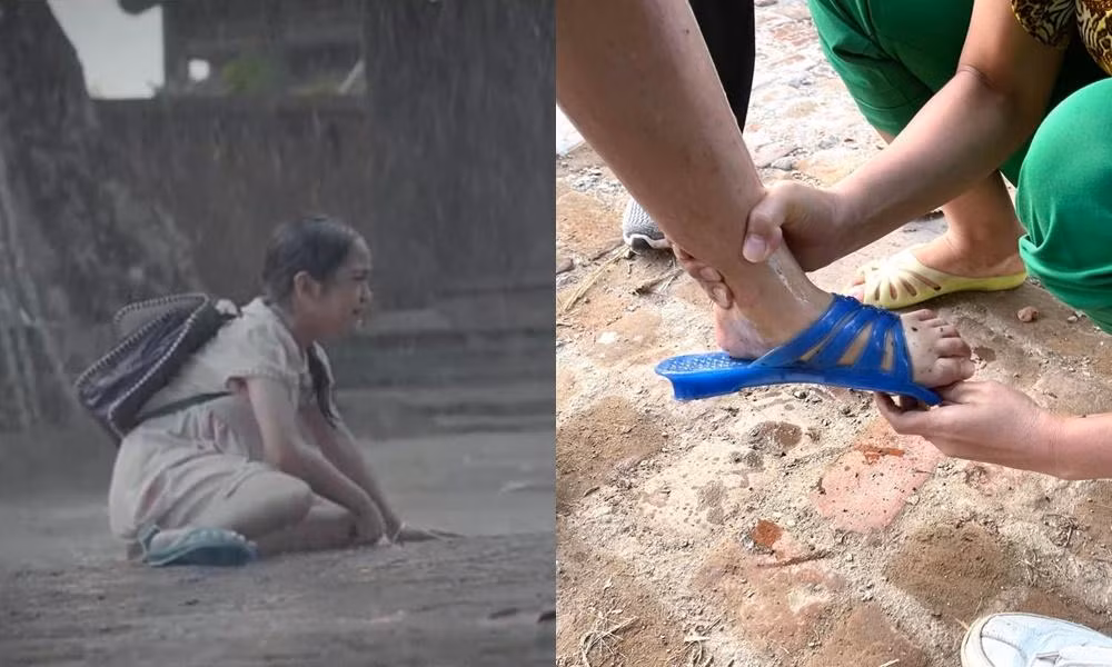 Diệp Anh đã bị trầy xước, trật chân khi đóng các cảnh ngã Diệp Anh đã bị trầy xước, trật chân khi đóng các cảnh ngã