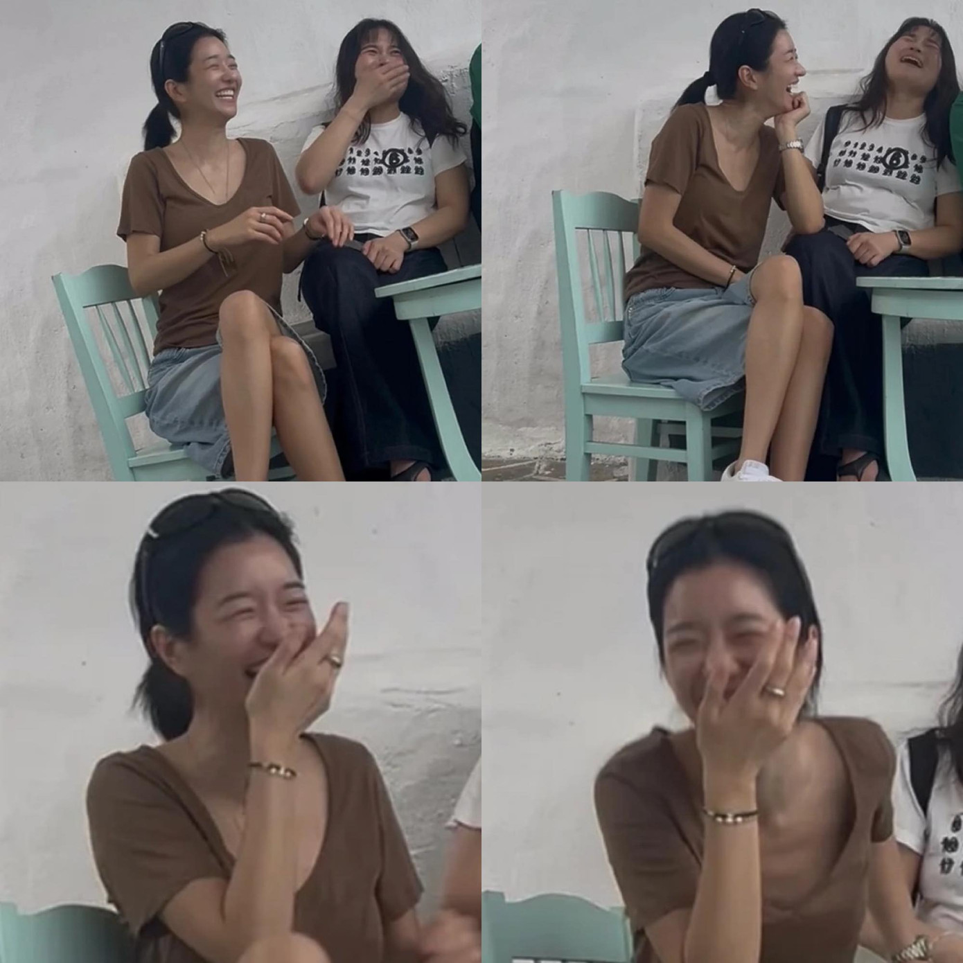 Nữ diễn viên thoải mái tận hưởng chuyến đi.