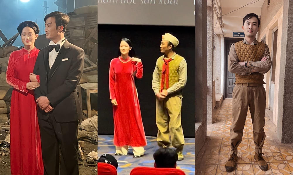 Doãn Quốc Đam và Cao Thùy Linh diện trang phục giống như trong phim.