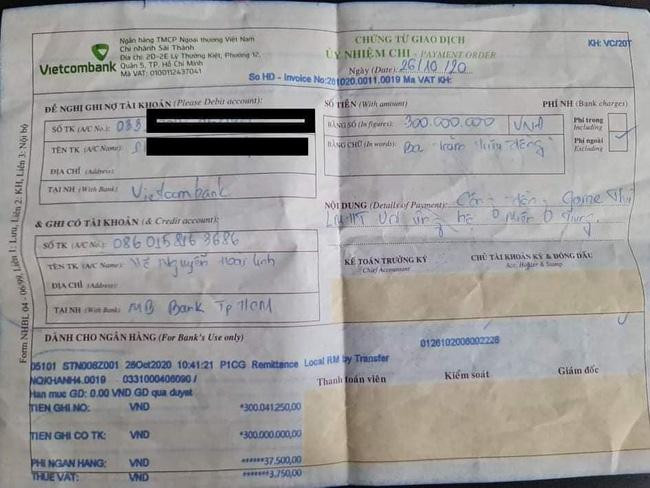 Cô gái này được sự ủy quyền của một nhóm khán giả đã chuyển 300 triệu cho NS Hoài Linh