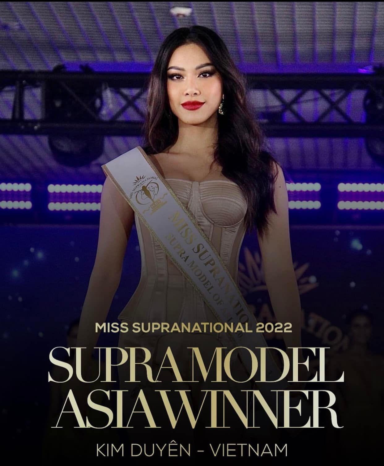Kim Duyên đã có chiến thắng đầu tiên ở cuộc thi Miss Supranational 2022 Kim Duyên đã có chiến thắng đầu tiên ở cuộc thi Miss Supranational 2022