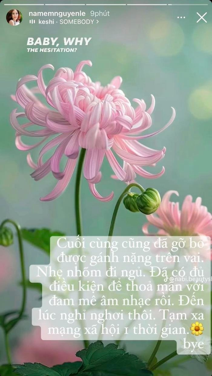 Nam Em chào tạm biệt mọi người để nghỉ ngơi.
