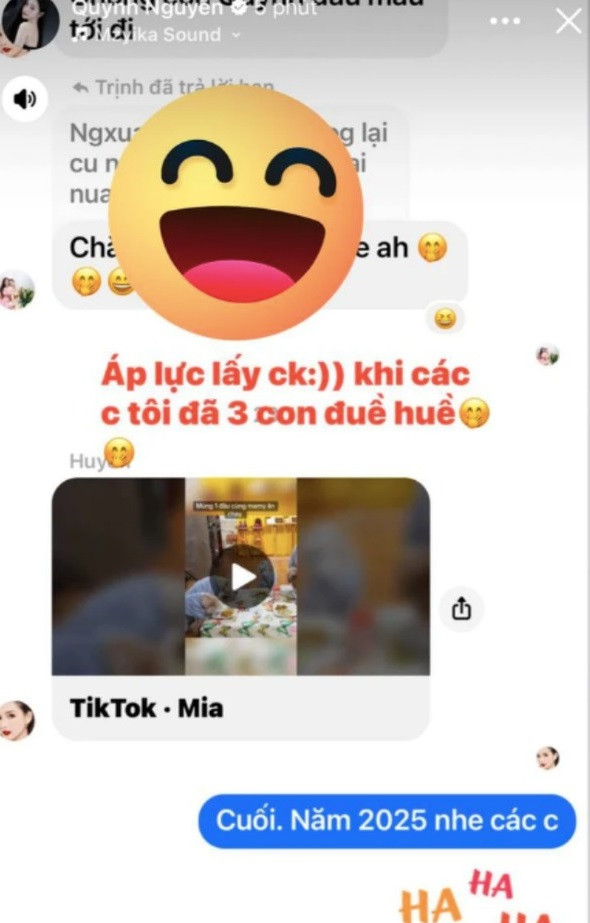 Quỳnh Kool hẹn bạn bè cuối năm 2025 sẽ cưới chồng. Quỳnh Kool hẹn bạn bè cuối năm 2025 sẽ cưới chồng.