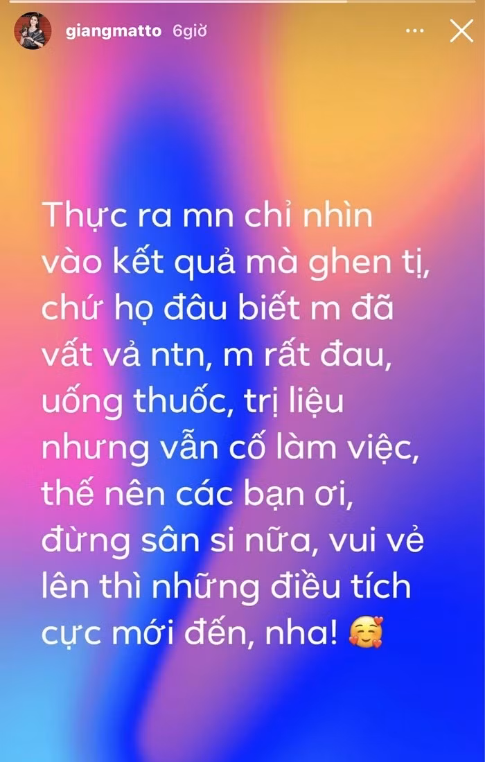 Nữ diễn viên tiết lộ tình hình sức khỏe đáng lo ngại.
